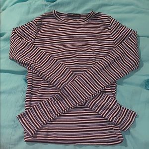Striped Brandy Long Sleeve Tee